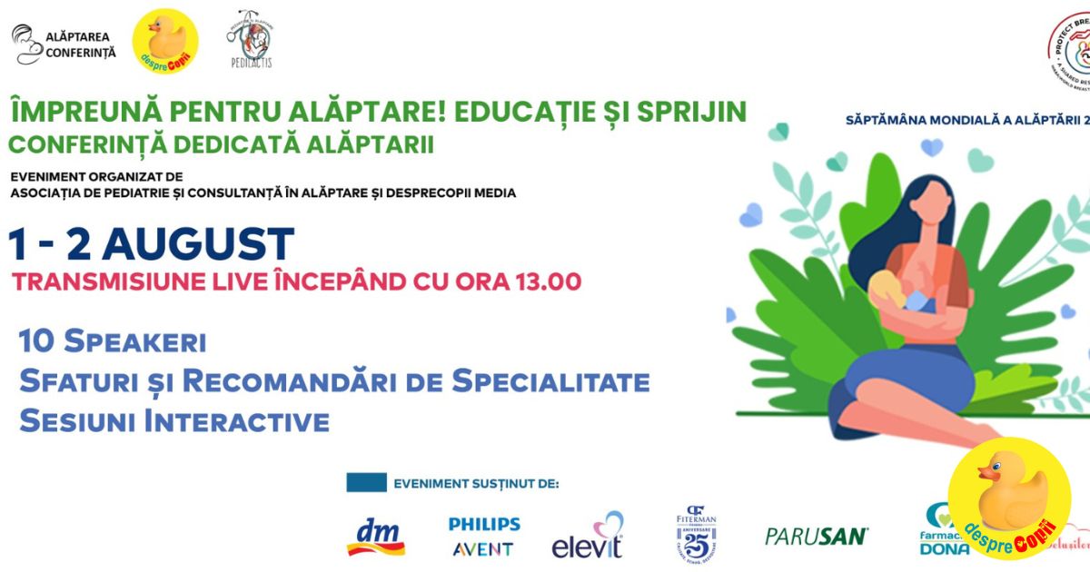 Cel mai mare eveniment dedicat alaptarii din Romania, organizat de Asociatia de Pediatrie si Consultanta in Alaptare si Desprecopii