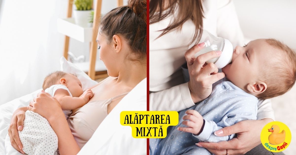 Alaptarea mixta a bebelusului - cand devine cea mai buna optiune pentru bebe - avataje si dezavantaje