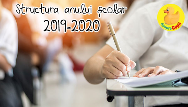 Structura anului scolar 2019-2020