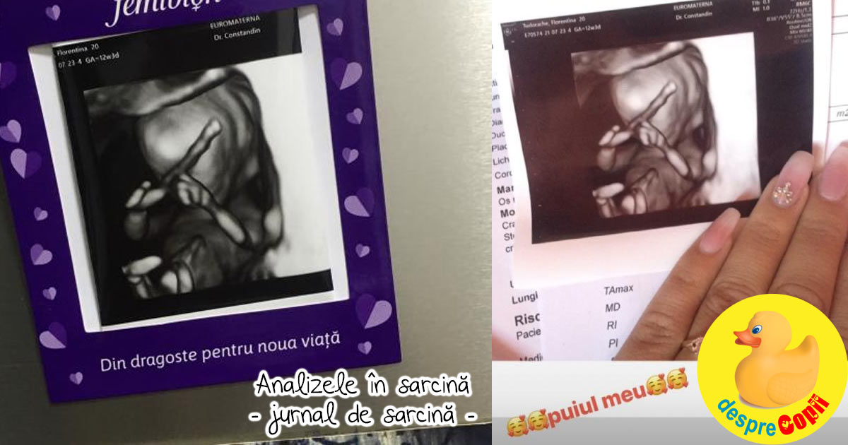 Analizele in sarcina: le-am facut pe toate pentru sanatatea bebelinei - jurnal de sarcina
