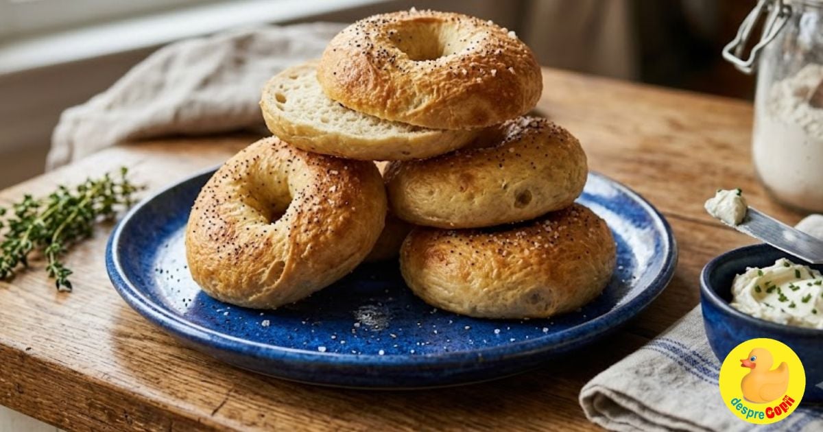 Bagels rapide din doar 2 ingrediente – preferatele celor mici!