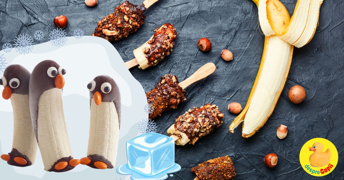 Pinguini deliciosi din banane: o reteta adorabila pentru cei mici!