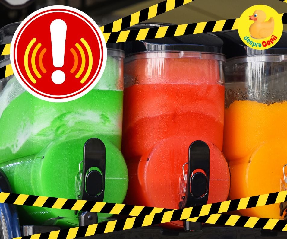 Pericolele ascunse din bauturile colorate si inghetate (slushie) - ce trebuie sa stie parintii