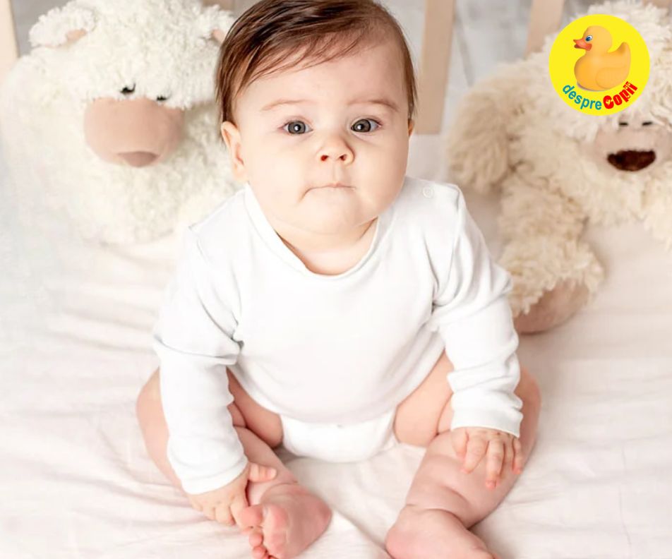 Bebelusul la 6 luni spune primul cuvant si e pregatit pentru primele alimente solide - dezvoltare, interese si retete delicioase