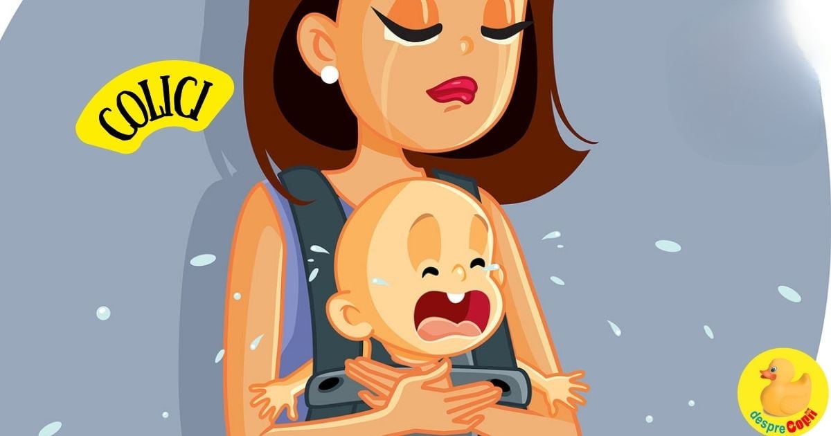10 Simptome ale colicilor la bebelusi. Un infografic care te va ajuta sa identifici cel mai corect colicii si sa intelegi plansul lui bebe