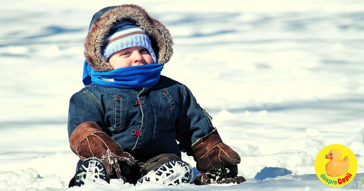 Prima iarna a bebelusului: cum ii ingrijm pielea pentru a o proteja de frig si vant
