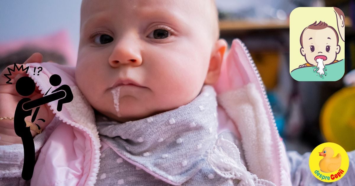 Regurgitarea la bebelusi -  ce trebuie sa stii cand bebe vomita dupa ce mananca