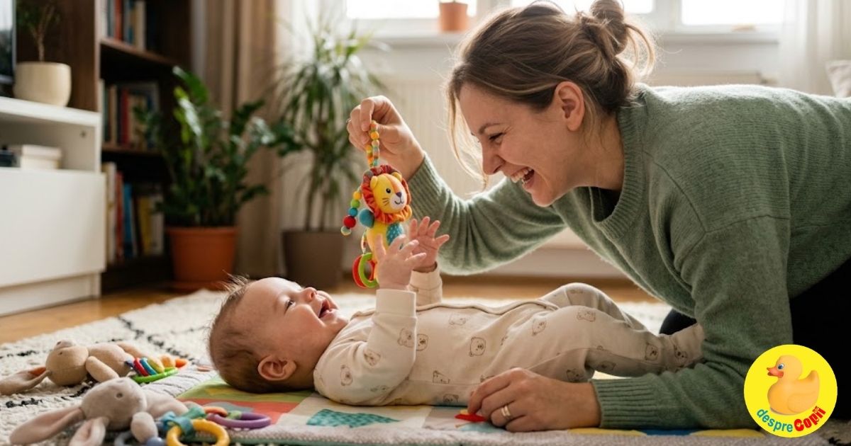 Cum te joci cu bebe la 4 luni? 7 idei si jocuri care ii sustin dezvoltarea