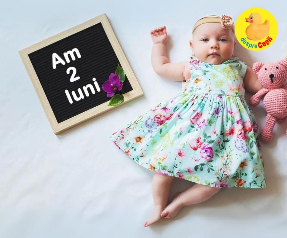 Bebelusul la 2 luni. Despre cadoul pretios al acelui zambet adorabil. Dezvoltare, activitati si cat mananca