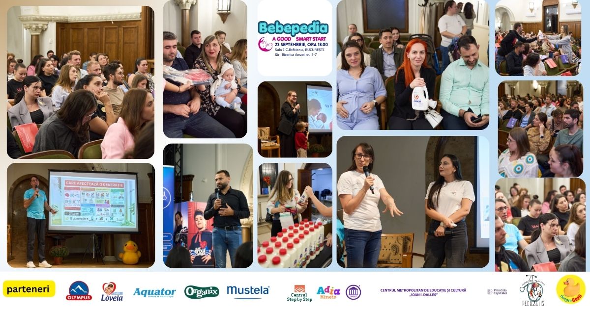Bebepedia „A Good Smart Start” editia Bucuresti. Peste 200 de parinti au fost alaturi de noi pentru informație medicală, educație și soluții practice pentru un start sănătos în viață