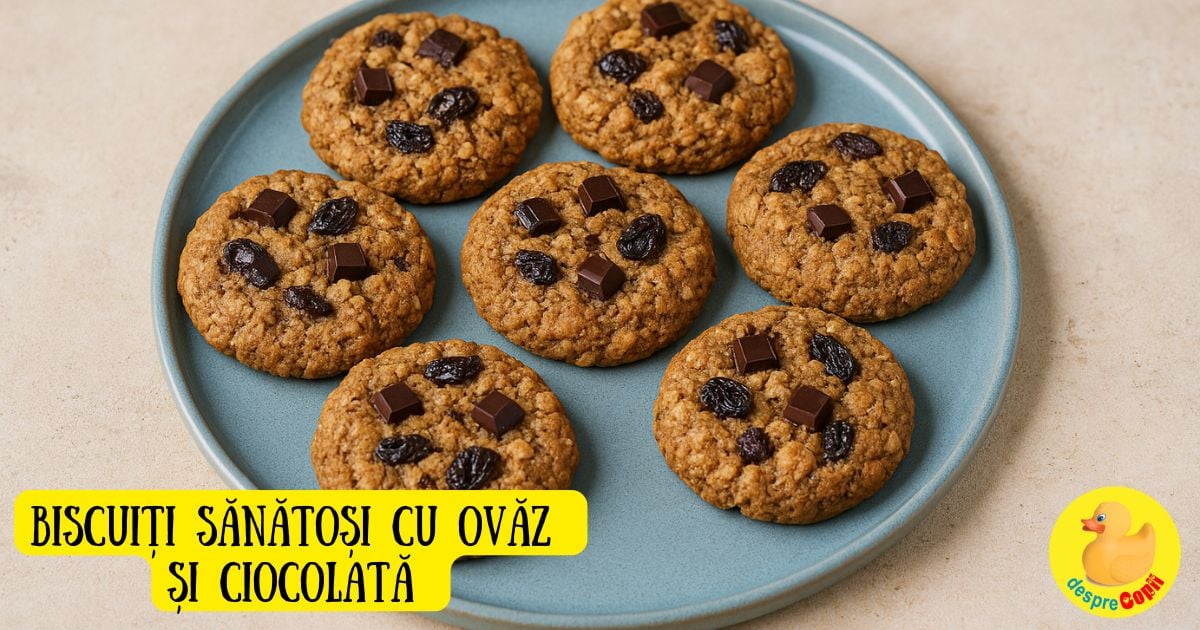 Biscuiti sanatosi cu ovaz si ciocolata Dulcele perfect fara vina - cea mai rapida reteta