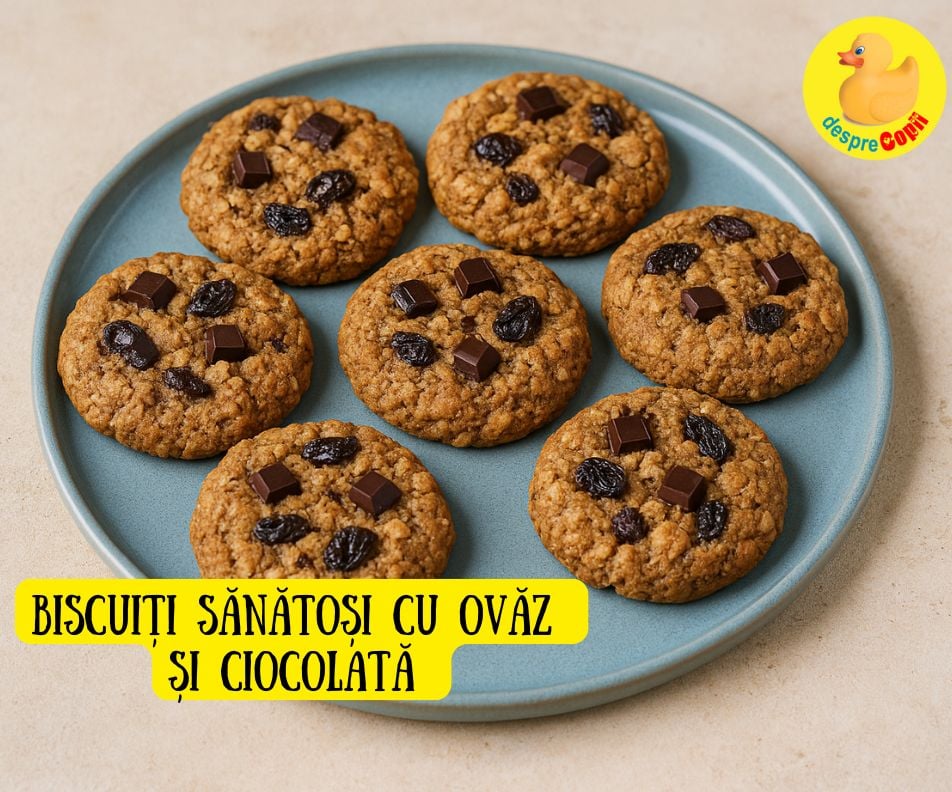 Biscuiți sănătoși cu ovăz și ciocolată – dulcele perfect fără vină! cea mai rapida reteta