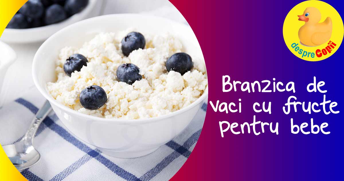 Branza de vaci cu fructe - reteta pentru bebe