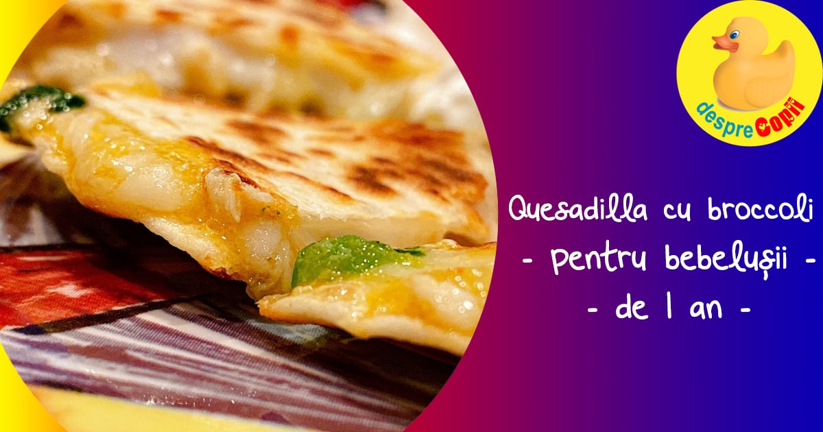 Quesadilla cu broccoli  - reteta pentru bebelusii peste 1 an