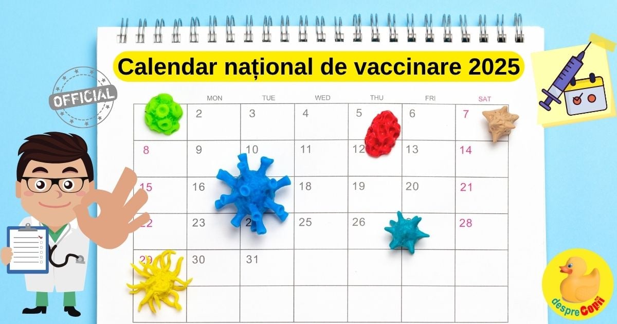 Calendarul de vaccinare a copiilor in 2025 - schema nationala de vaccinare a copiilor in 2025
