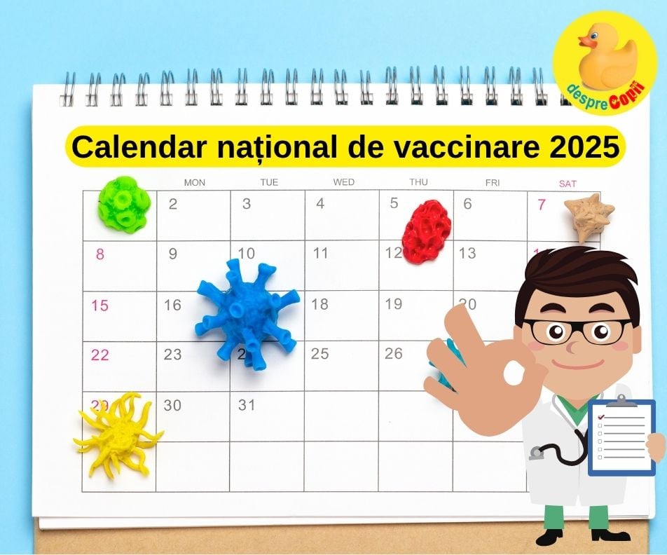 Calendarul de vaccinare a copiilor in 2025 - schema nationala de vaccinare a copiilor in 2025