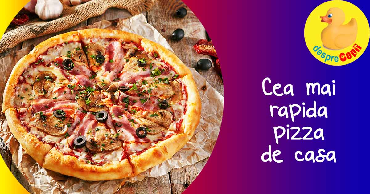 Cea mai rapida pizza cu blat din doar 2 ingrediente pe care le ai mereu in casa