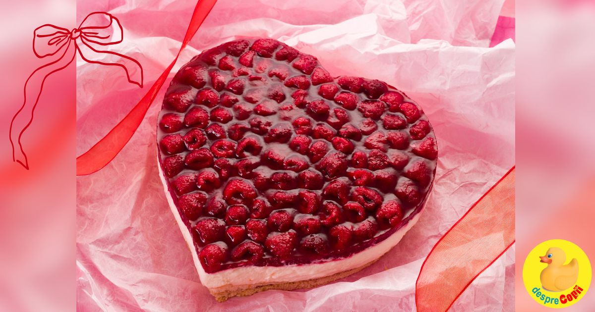 Cheesecake cu ciocolata si zmeura, un desert romantic, perfect pentru indrăgostiti