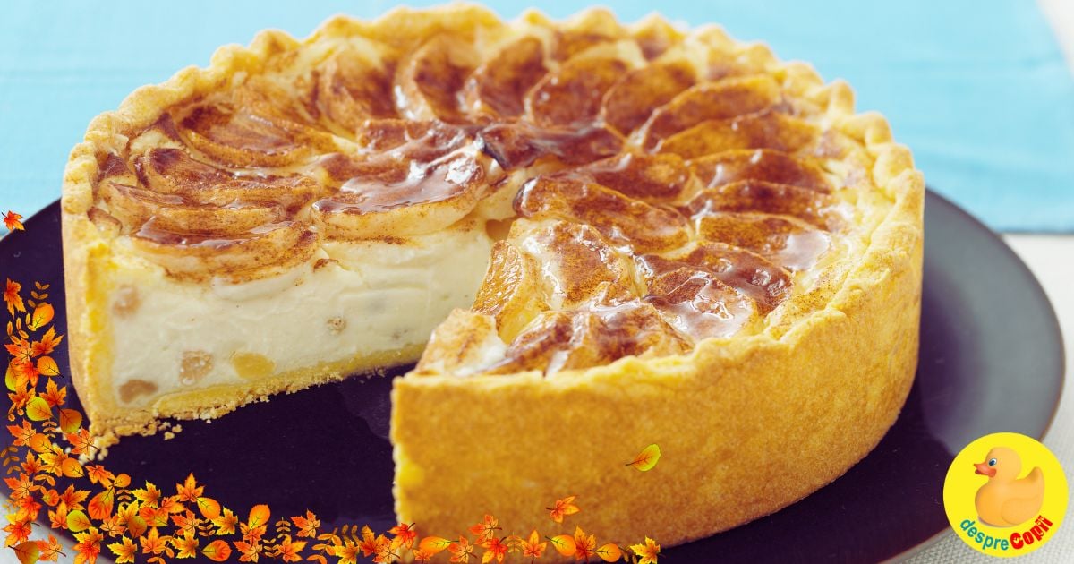 Cheesecake de toamna: aroma de mere, scortisoara si nuci pecan