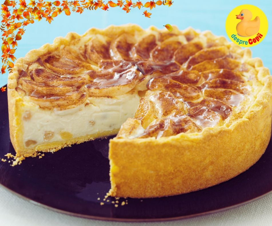 Cheesecake de toamna: aroma de mere, scortisoara si nuci pecan