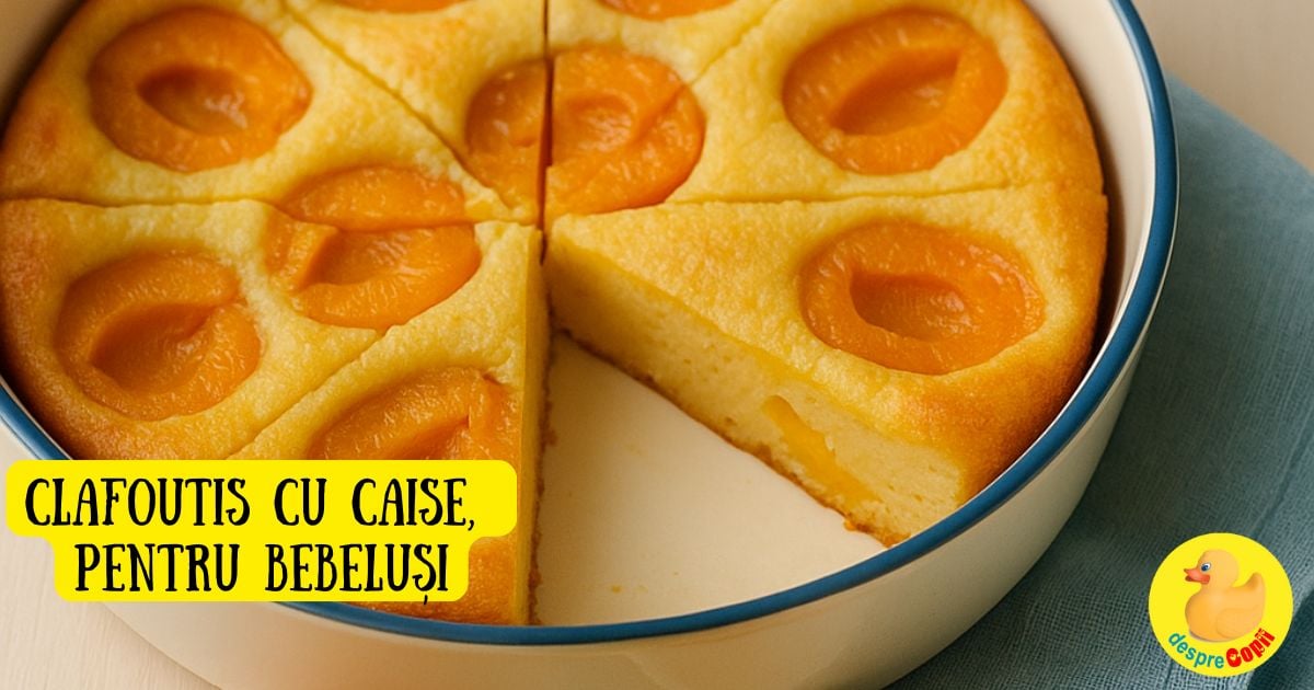Clafoutis cu caise fara zahar - reteta pentru bebelusi