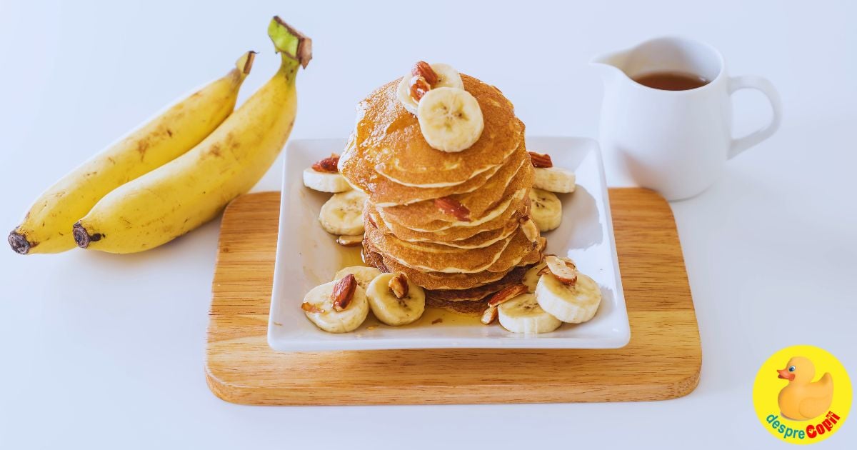 Clatite cu banane: dulceata naturala, fara zahar adaugat