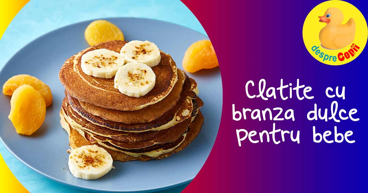 Mini clatite cu branza de vaci si banana - reteta pentru bebelusi