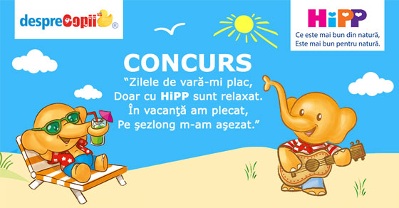 CONCURS - Zilele de vara-mi plac, doar cu HIPP sunt relaxat!