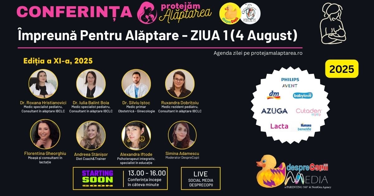 Conferinta Impreuna pentru alaptare 2025. Cea mai mare conferinta de sustinere a alaptarii - Ziua 1