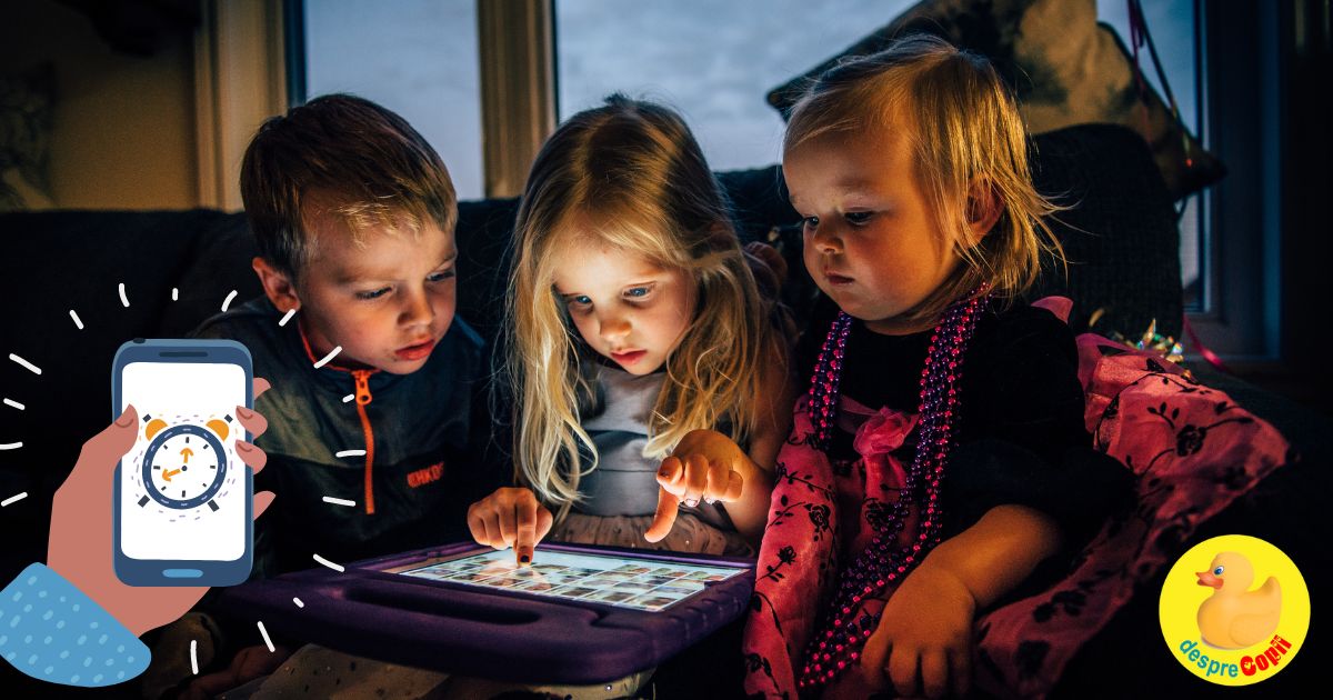 Copiii si timpul petrecut in fata ecranelor: reguli si consecinte