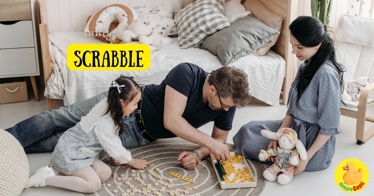 Dezvoltarea cuvintelor si a inteligentei prin Scrabble: cum beneficiaza copiii si intreaga familie de acest joc minunat