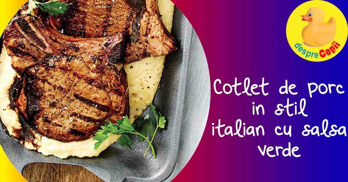 Cotlet de porc in stil italian, la grill