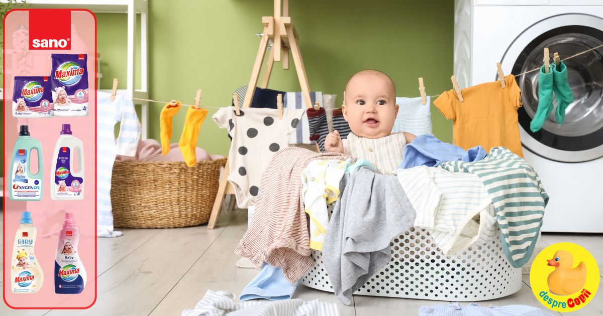 Hainele bebelusului au nevoie de detergenti speciali - Descopera gama Sano Baby