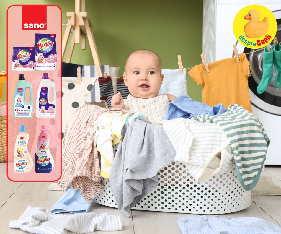 Hainele bebelusului au nevoie de detergenti speciali - Descopera gama Sano Baby