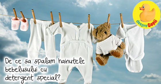 De ce sa spalam hainutele bebelusului cu detergent special?