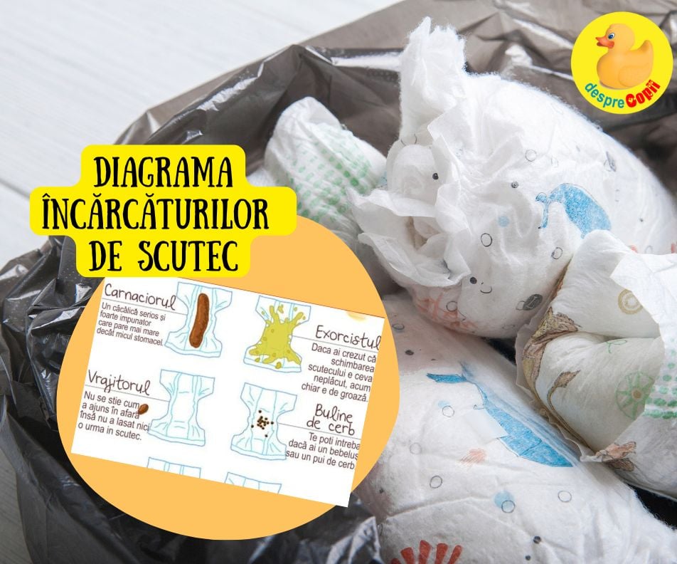 Continutul unui scutec de bebelus - diagrama incarcaturilor