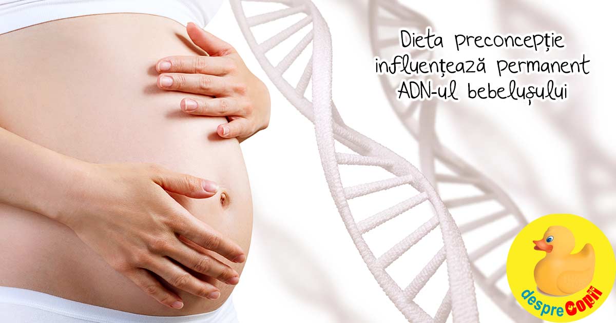 Alimentatia femeii dinaintea conceptiei influenteaza permanent ADN-ul bebelusului