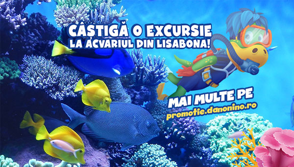 Exploreaza lumea subacvatica alaturi de Dino si poti castiga o excursie la acvariul din Lisabona