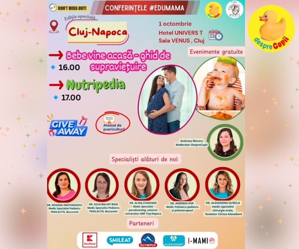 EduMama Cluj 2025: Ghid de supravietuire cu bebe in primele saptamani & Nutripedia