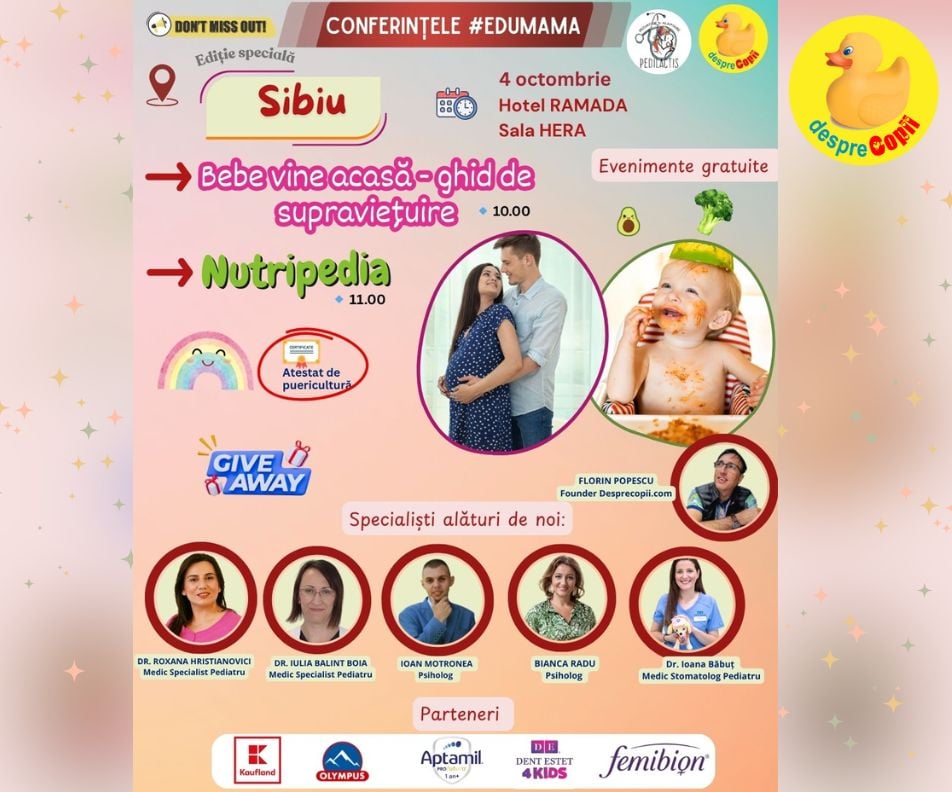 EduMama Sibiu 2025: Ghid de supravietuire cu bebe in primele saptamani & Nutripedia
