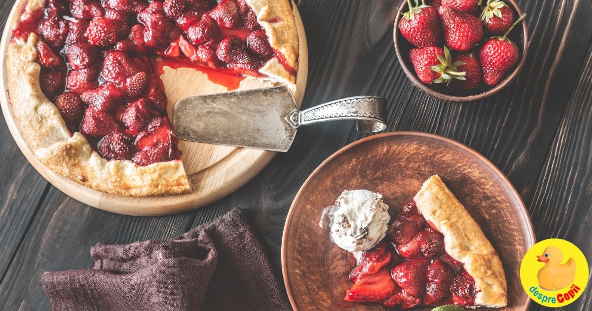 Galette cu mascarpone si capsuni - desert rustic, simplu si delicios