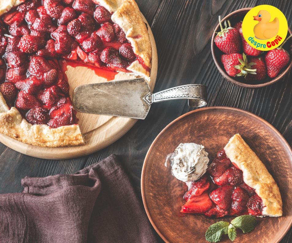 Galette cu mascarpone si capsuni - desert rustic, simplu si delicios