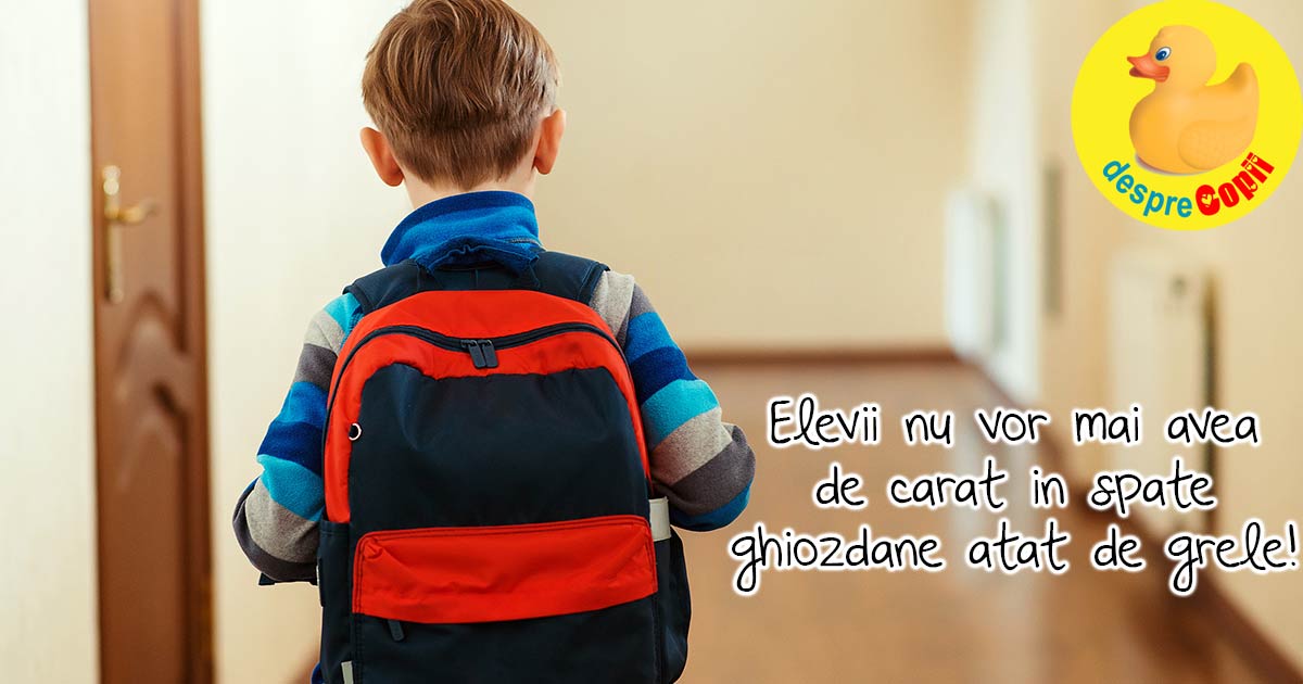 Cand incepe scoala, ghiozdanul elevului va fi mult mai usor. Iata noul Ordin al Ministrului Sanatatii