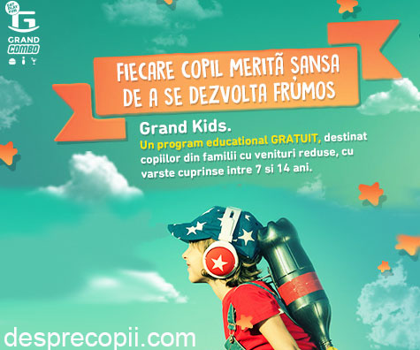 Grand Kids, program educational gratuit destinat copiilor din familii cu venituri reduse