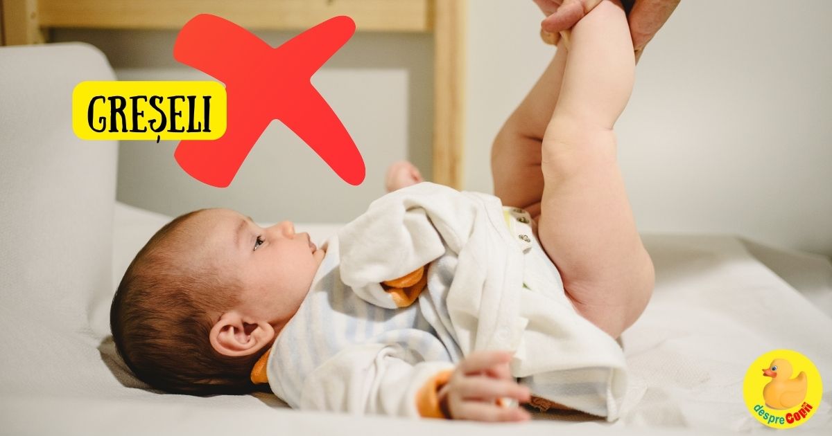 Greselile mamicilor de bebelusi: il lasa pe bebe cu scutecul murdar prea mult timp