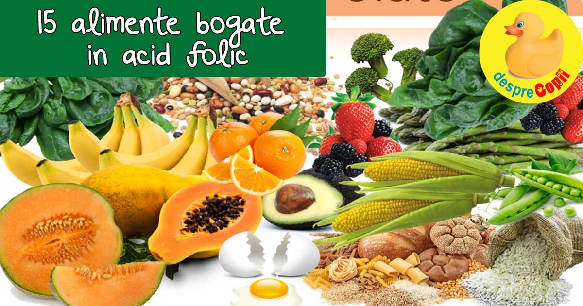 15 alimente bogate in acid folic - pentru o sarcina sanatoasa