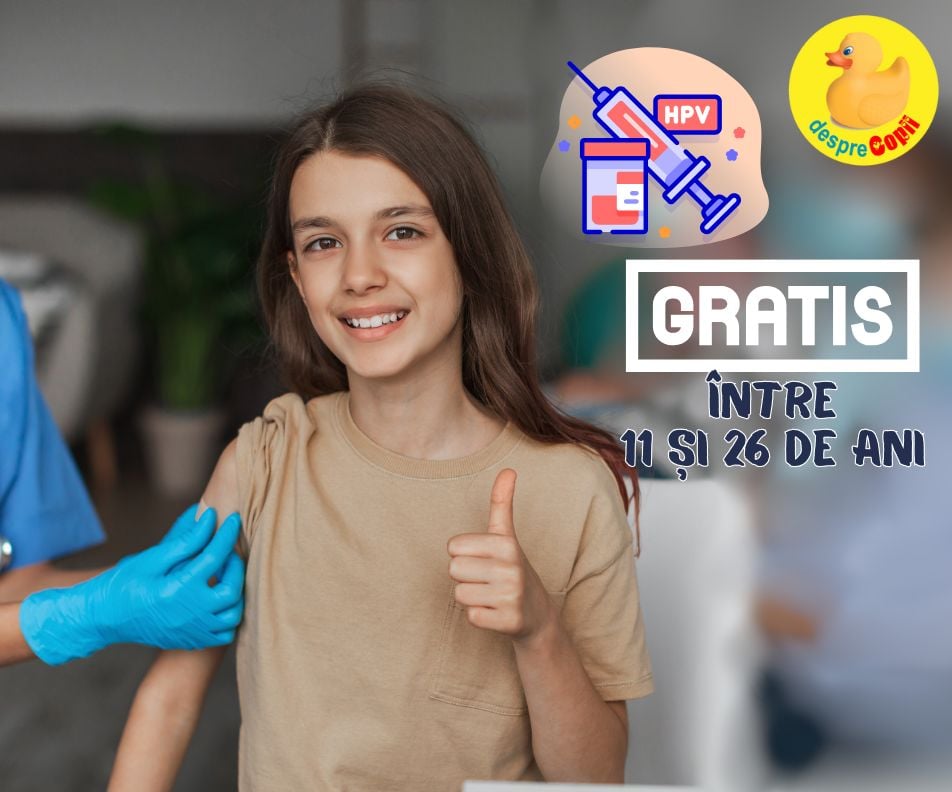 Vaccinarea anti-HPV: acum gratuita pentur fete si baieti intre 11 si 26 de ani