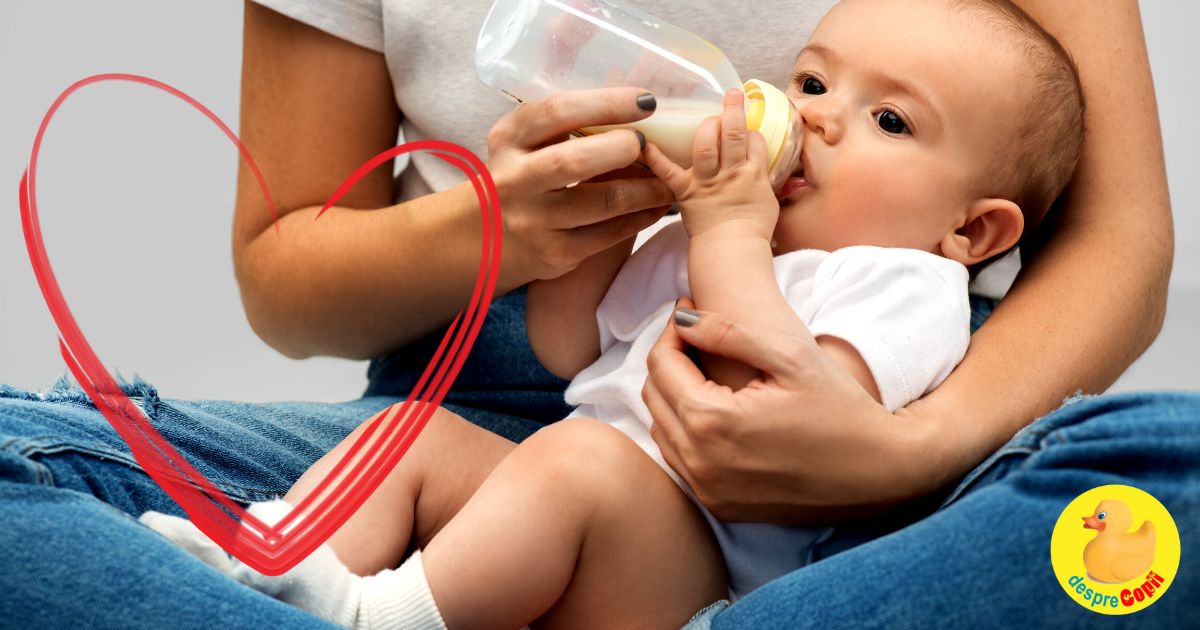 Hranirea lui bebe cu biberonul: 4 modalitati de a-i oferi dragoste si comunicare