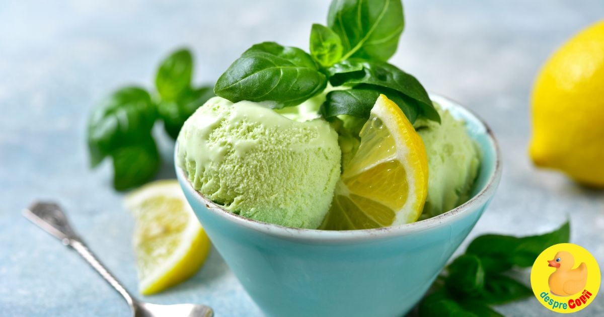 Inghetata cu ricotta si busuioc - o surpriza proaspata si sanatoasa