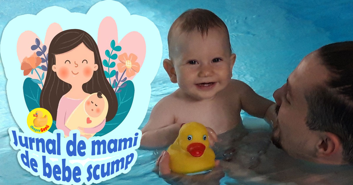 Am inceput cursurile de Aqua Baby la Perfect Swim iar Matei este super incantat - jurnal de mami de bebe scump